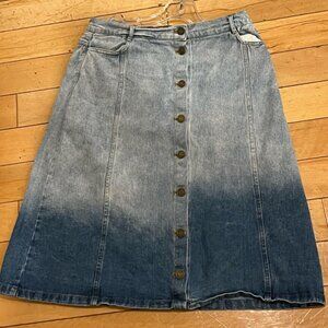Button-down jean skirt